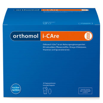 Orthomol I-CAre Прилагается чек подтверждающий подлинность покупки в Немецкой аптеке в Германии,а так же прилагаются оригинальные документы от производителя