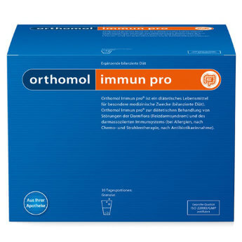 Orthomol Immun pro Прилагается чек подтверждающий подлинность покупки в Немецкой аптеке в Германии,а так же прилагаются оригинальные документы от производителя