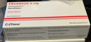 Энварсус (Envarsus 4 mg) В упаковке 30 шт. Прилагается чек подтверждающий подлинность покупки в Немецкой аптеке в Германии, а так же прилагаются оригинальные документы от производителя, на каждой упаковке сертификат качества. Действуют скидки, а так же можно заказать наложенным платежом