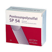 Пентосан полисульфат SP 54 В упаковке 100 шт.Прилагается чек подтверждающий подлинность покупки в Немецкой аптеке в Германии,а так же прилагаются оригинальные документы от производителя,на каждой упаковке сертификат качества